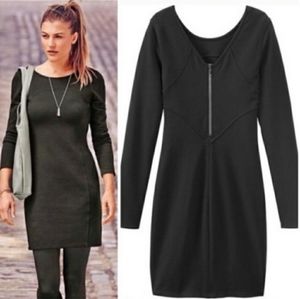 Athleta Black Illusion Dress Size Small with Back Zipper